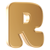 3D Font Letter R uppercase png