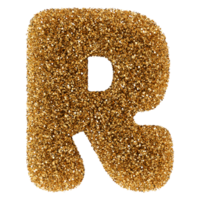 3D Font Letter R uppercase png