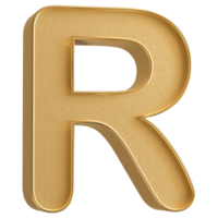 3D Font Letter R uppercase png
