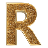 3D Font Letter R uppercase png