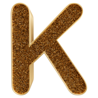 3D Font Letter K uppercase png