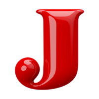 3D Font Letter J uppercase png