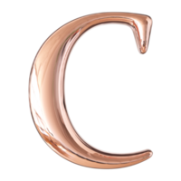 3D Font Letter C uppercase png
