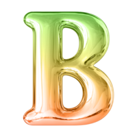 3D Font Letter B uppercase png