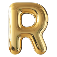 3D Font Letter R uppercase png