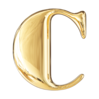 3D Font Letter C uppercase png