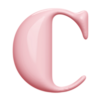 3D Font Letter C uppercase png
