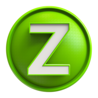 Icon 3D Font Letter Z uppercase png
