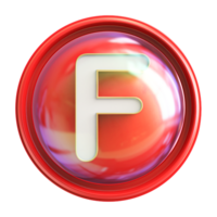 Icon 3D Font Letter F uppercase png