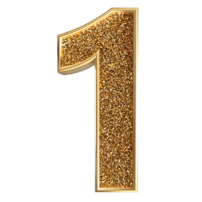 Number 1 Gold PNGs for Free Download