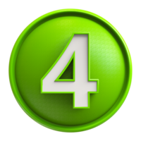 Icon 3D Number 4 png