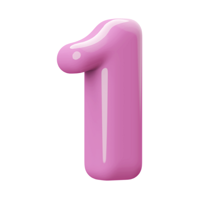 Pink Number One PNGs for Free Download