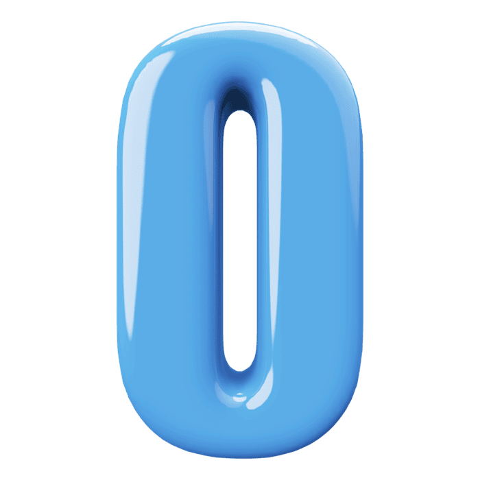 Number 0 PNGs for Free Download