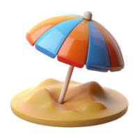 Umbrella Beach 3d Image png