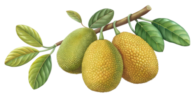 Branch with Jackfruits - Isolated on Transparent Background png