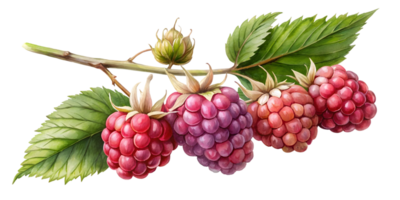 ramo com Wineberries - isolado em transparente fundo png