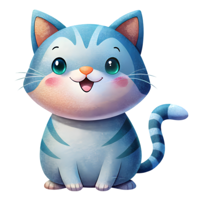 Cute Cat Cartoon PNGs for Free Download
