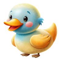 Happy Kawaii Duck - Isolated on Transparent Background png