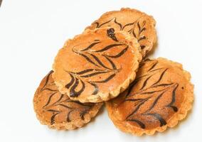 Chocolate pie Isolated on white background. photo