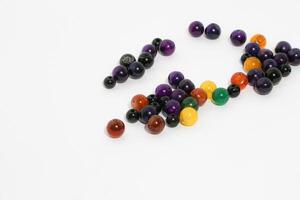 Colorful Beads Background. Background pattern of multicolor beads.Palette of colors beads. photo