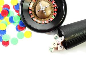 Casino game on white background photo