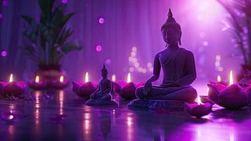 buddha statue in temple photo