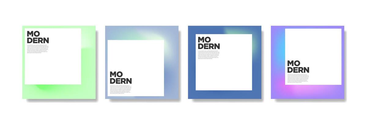 Set of modern post business templates