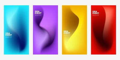 Collection of social media background templates. Gradient mesh technique. Social media templates for banners, flyers, posters, brochures, Instagram posts, etc. vector