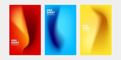Collection of social media background templates. Gradient mesh technique. Social media templates for banners, flyers, posters, brochures, Instagram posts, etc. vector