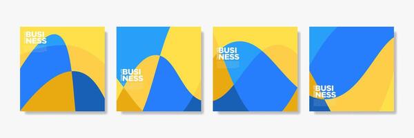 Set of modern business presentation templates vector