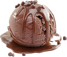 Chocolate Ice Cream with Chocolate Syrup. png