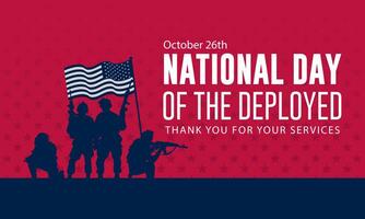 National Day Of The Deployed background illustration vector