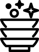 Clean dishes minimalist simple icon vector