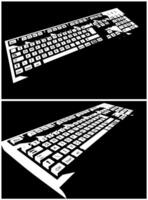 Mechanical keyboard illustrations vector