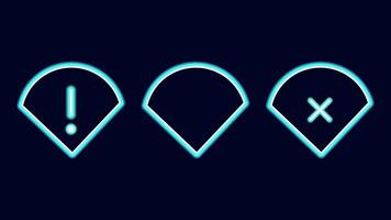 WiFi symbols neon effect dark background. Waves Wi Fi signal icon. Internet connection modern technology. Design web page billboard banner. illustration. vector