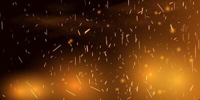 Fire smoke flame effect overlay sparks background vector