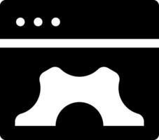 Web Application Settings Filled Icon vector