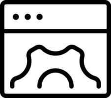 Web Application Settings Outlined Icon vector