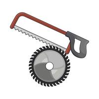 illustration of hacksaw vector
