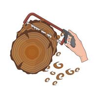 illustration of hacksaw vector