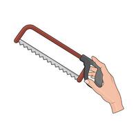 illustration of hacksaw vector
