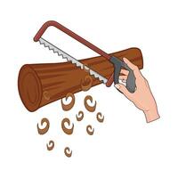 illustration of hacksaw vector