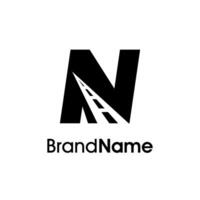 Minimalist Initial N Way Logo vector