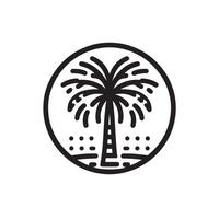 Palm tree icon. vector