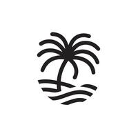 Palm tree icon. vector