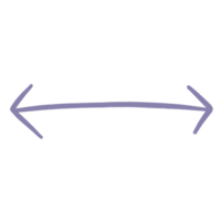 Purple Arrow Line Two Way Or Double Arrow Sketch Arrow Line Element png