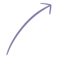 Purple Arrow Line Upward Curved Arrow Sketch Arrow Line Element png