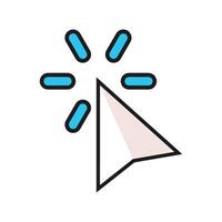 Mouse Pointer click on white background vector