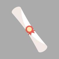 Scroll with ribbon cartoon icon Science single symbol on a white background vector