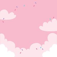 Cloud Stars Background Cute Simple Design vector